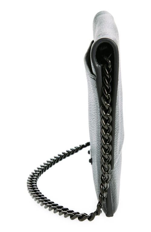 Rebecca Minkoff Lou Flap Pebbled Leather Clutch In Black