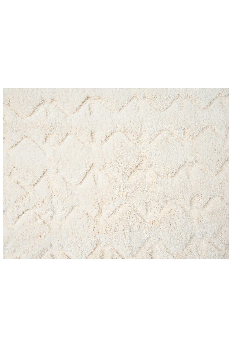 Diamond Shag Organic Cotton Bath Rug, Alternate, color, UNDYED