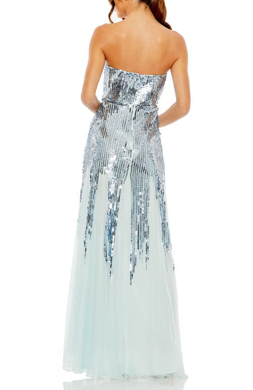 MAC DUGGAL MAC DUGGAL SLEEVELESS SEQUIN SWEETHEART MESH GOWN
