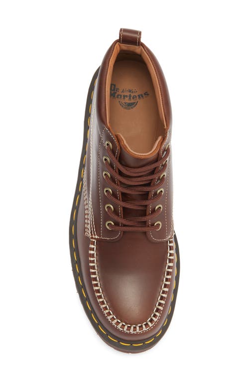 Dr. Martens Lowell Chukka Moc Toe Leather Ankle Boots In Burgundy