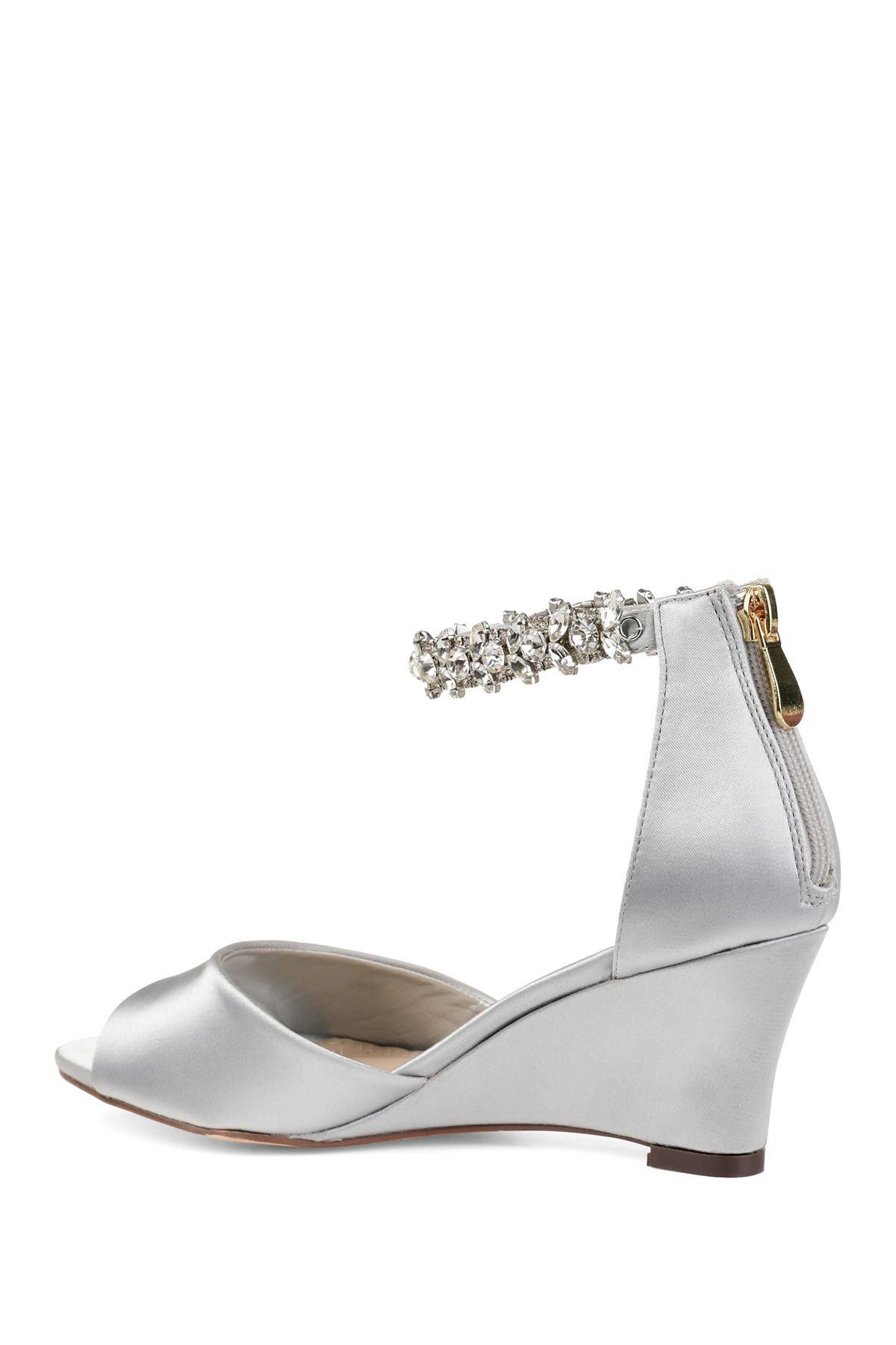 JOURNEE Connor Embellished Strap Wedge Sandal, Alternate, color, GREY