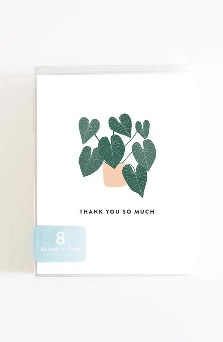Joy Paper Co. Thank You House Plant Boxed Set of 8 Greeting Cards, Alternate, color, 