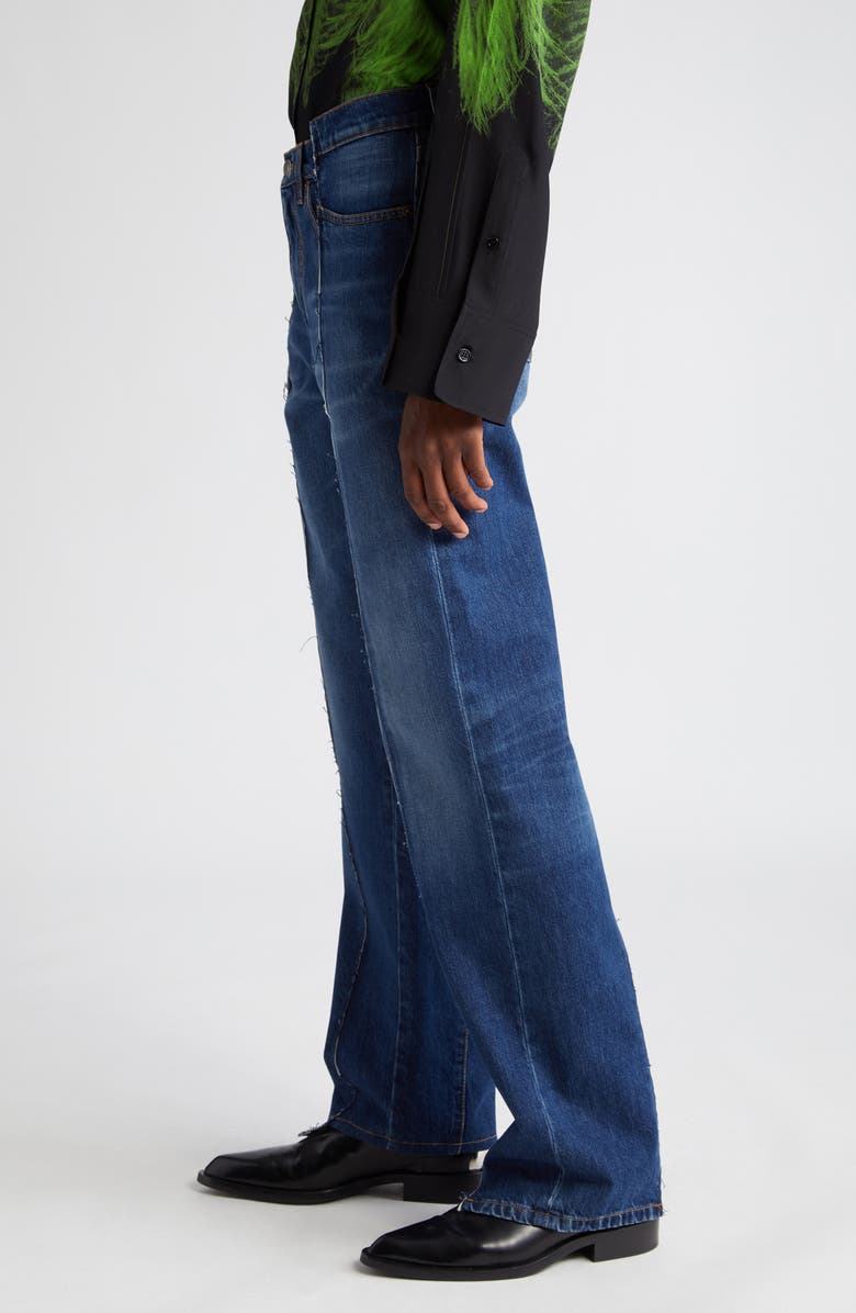 Victoria Beckham Deconstructed Rigid Slim Fit Jeans, Alternate, color,