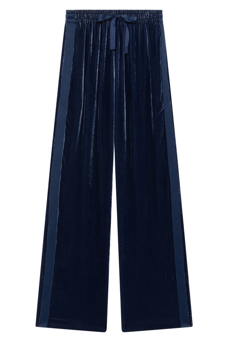 Poma Velvet Drawstring Pants, Alternate, color, MARINE