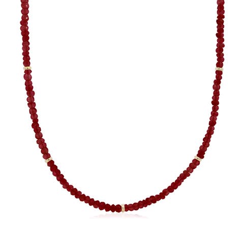 Garnet Bead Necklace