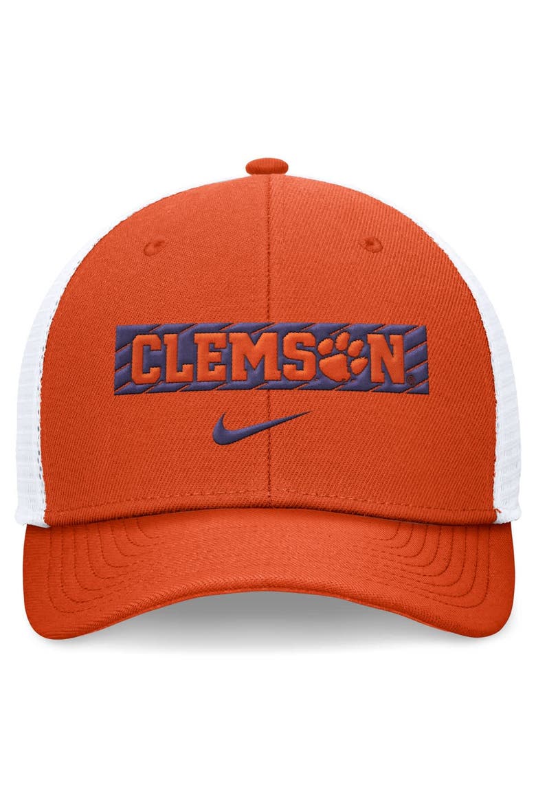 Men's Nike Orange/White Clemson Tigers 2024 Sideline Trucker Adjustable Hat, Alternate, color, Orange