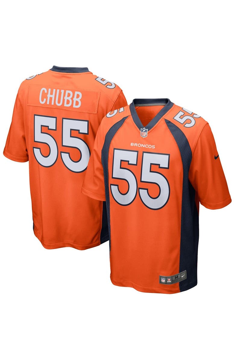 Nike Men's Nike Bradley Chubb Orange Denver Broncos Game Jersey, Main, color, 