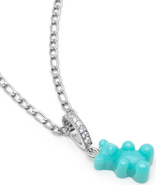 Nialaya Turquoise Gummy Bear Silver Necklace