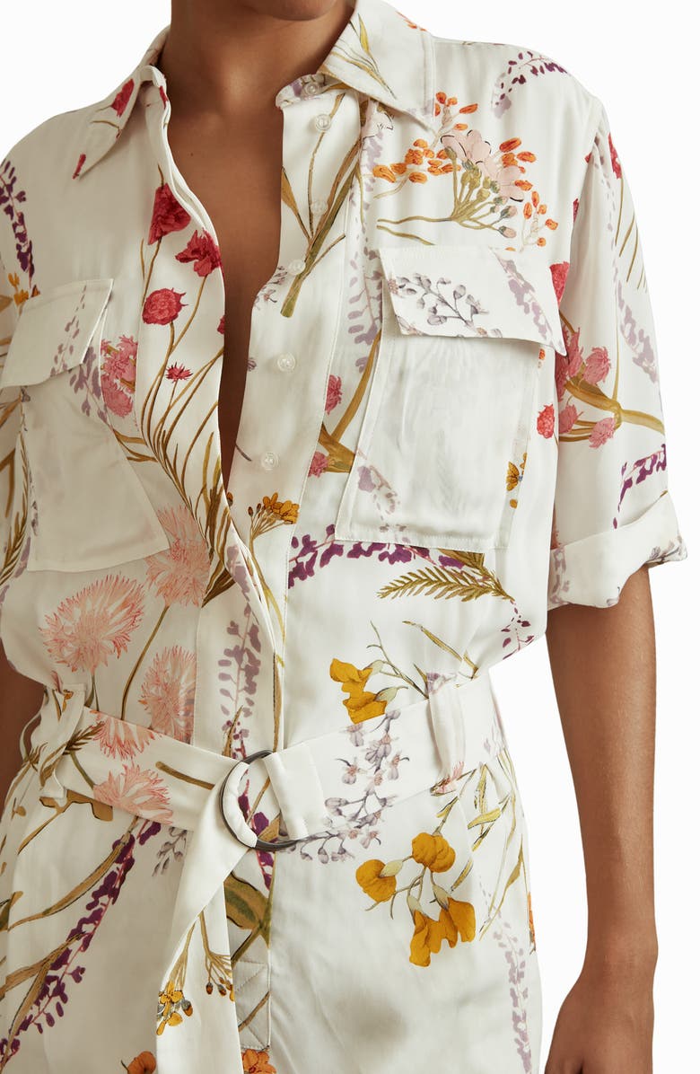 Reiss Faya Floral Shirtdress, Alternate, color, 