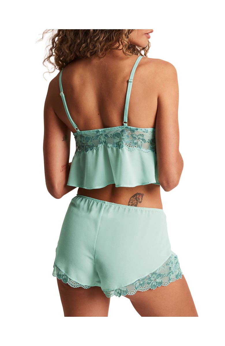 Adore Me Tammy Camisole & Shorts Set Lingerie, Alternate, color, Medium Green