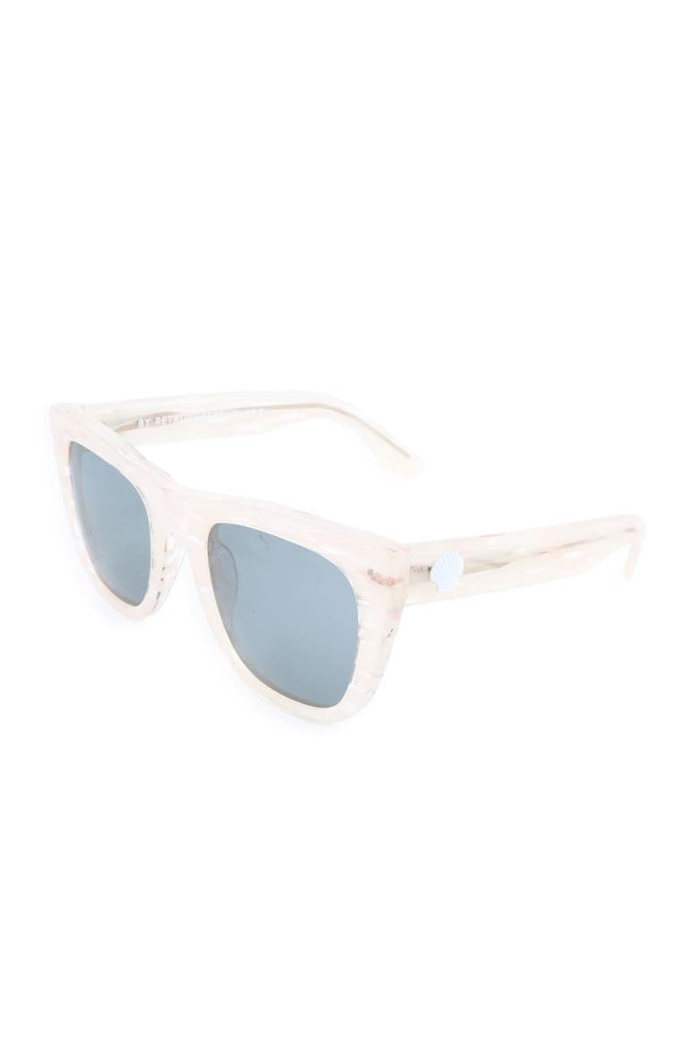 52mm Cat Eye Sunglasses, Alternate, color, WHITE