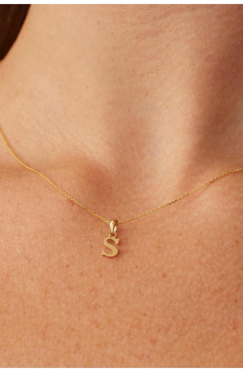 Oradina 14K Gold My Letter Initial Pendant Necklace, Alternate, color, Letter A