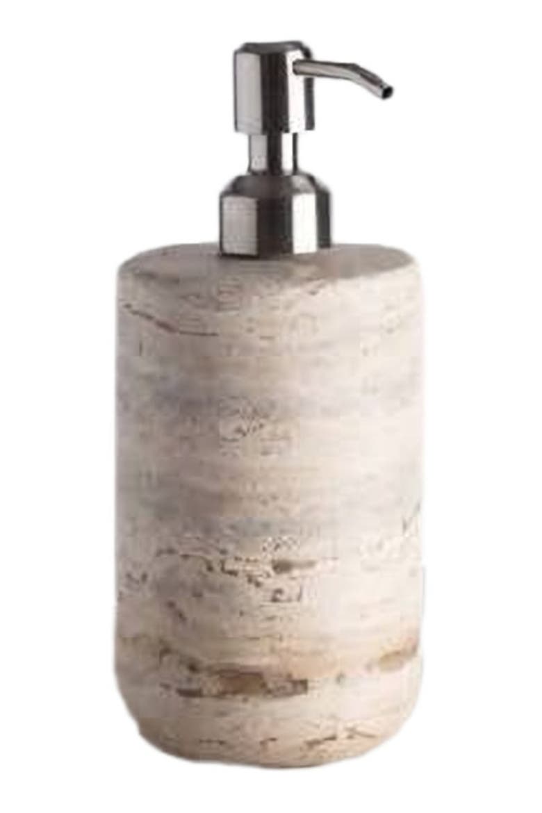 Less Is More High Dispenser, Alternate, color, Travertine Marble