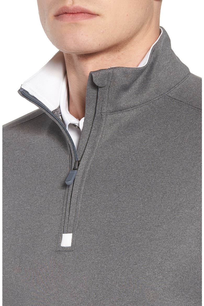 Quarter Zip Slim Fit Tech Vest, Alternate, color, GRAPHITE HEATHER