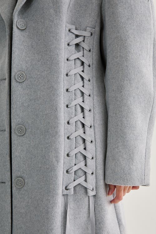 Nasty Gal Premium Corseted Detail Maxi Coat In Animal Print