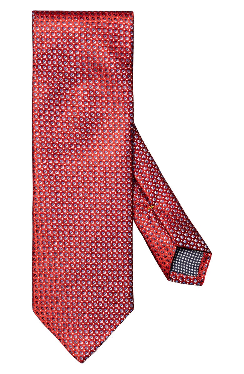 Eton Triangle Neat Silk Tie, Main, color, 