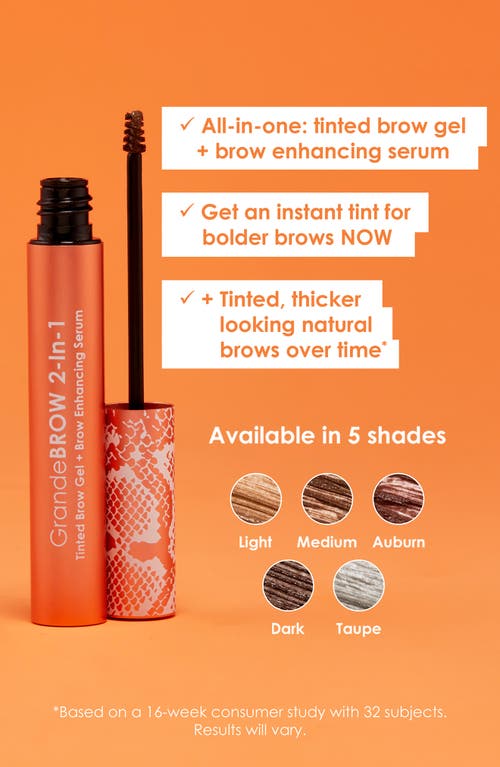 Grande Cosmetics Grandebrow 2-in-1 Tinted Brow Gel + Brow Enhancing Serum In Taupe