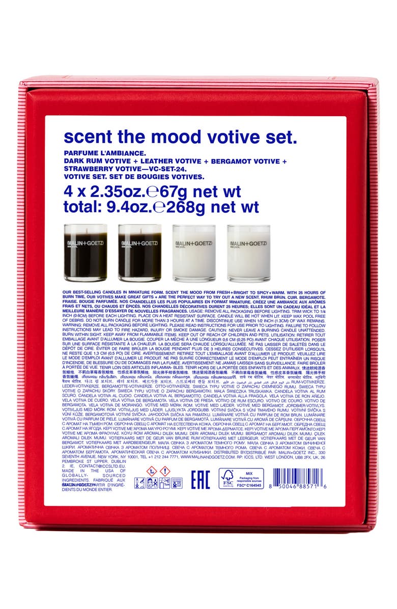 MALIN+GOETZ Scent the Mood 4-Piece Votive Gift Set (Limited Edition) $96 Value, Alternate, color, 