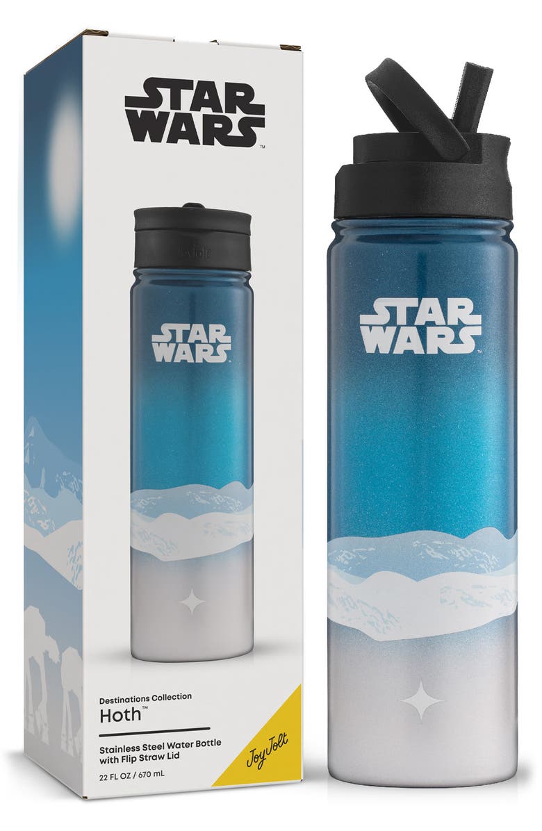 JoyJolt Star Wars Hoth 22-Ounce Stainless Steel Water Bottle, Alternate, color, Blue