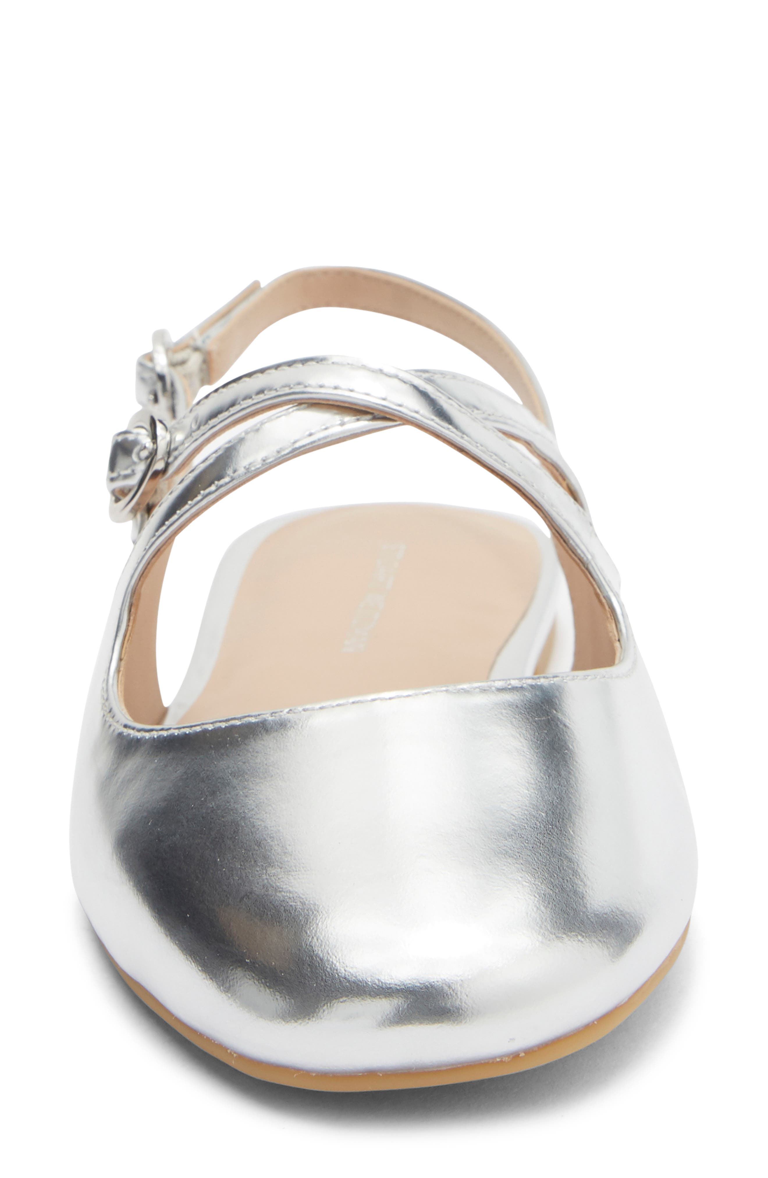 Stuart Weitzman Clover Slingback Mule, Alternate, color, Silver