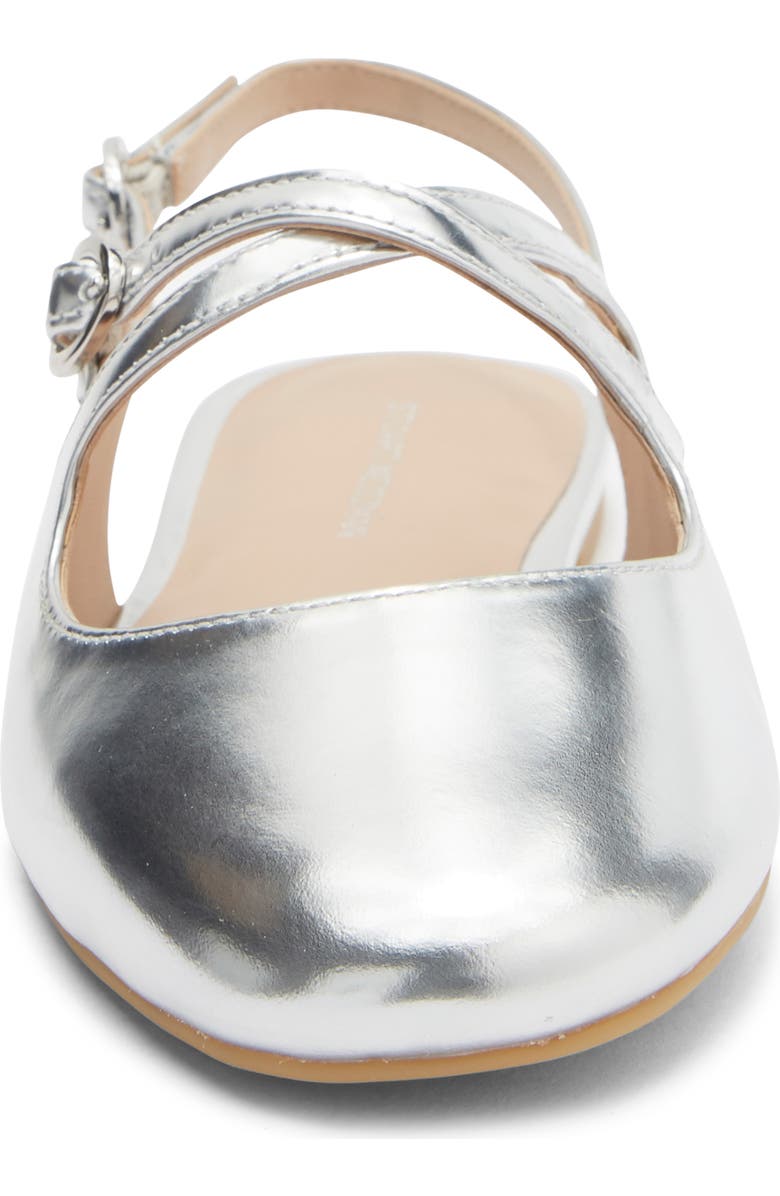 Stuart Weitzman Clover Slingback Mule, Alternate, color, Silver