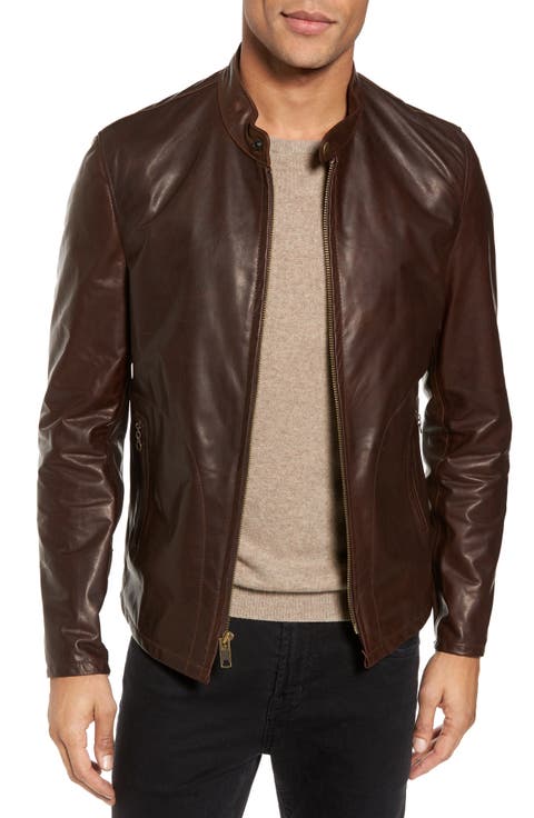 Café Racer Unlined Cowhide Leather Jacket