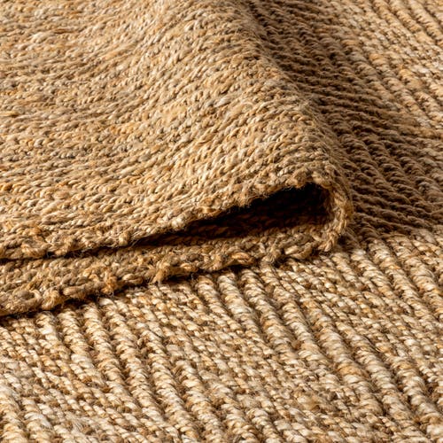 Jonathan Y Espina Hand Woven Herringbone Chunky Jute Area Rug In Natural