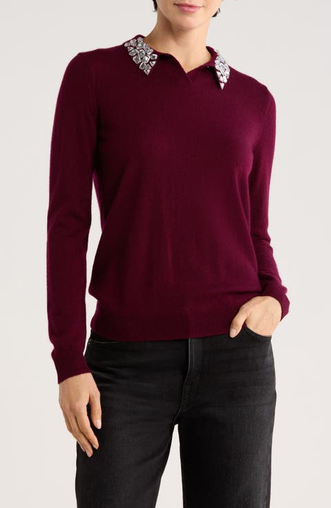 Embellished Collar Polo