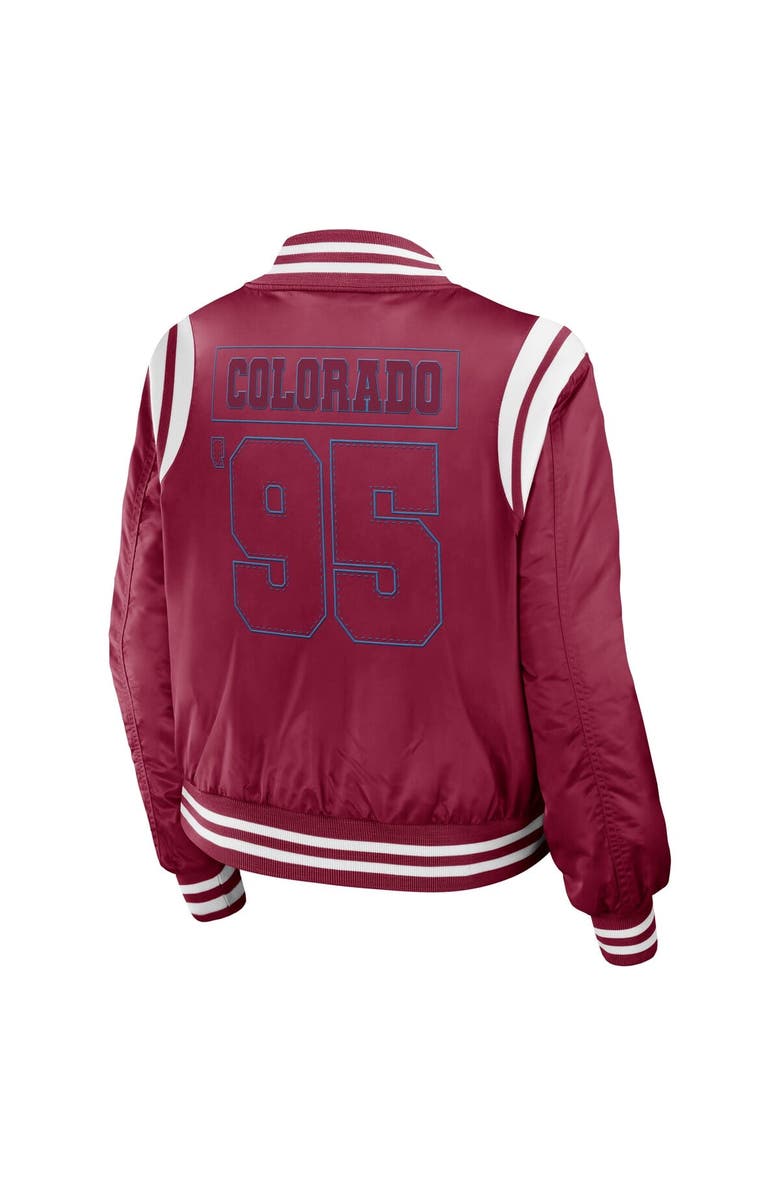 WEAR by Erin Andrews Women's WEAR by Erin Andrews  Garnet Colorado Avalanche Baller Full-Zip Bomber Jacket, Alternate, color, Garnet