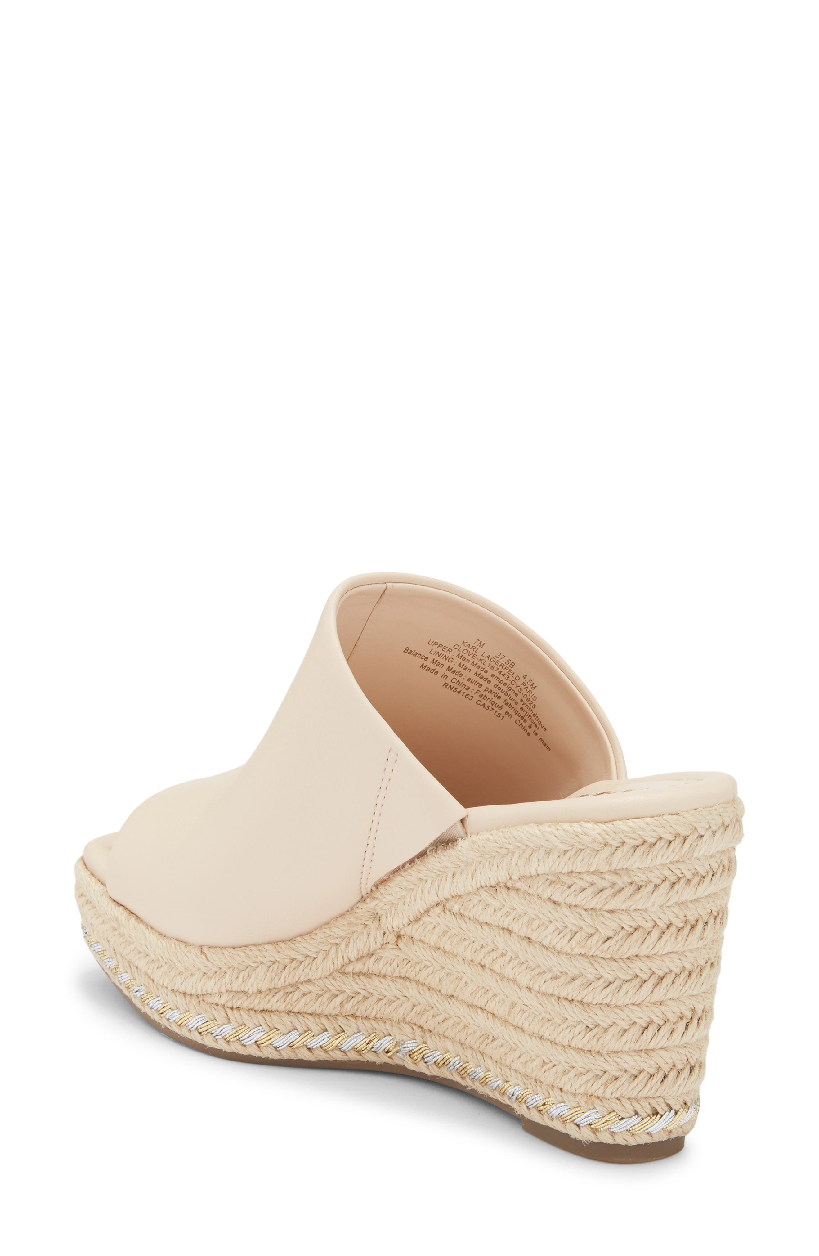 KARL LAGERFELD PARIS Clove Wedge Mule, Alternate, color, New Nude