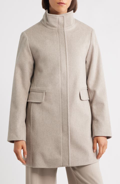 Zoey Stand Collar Wool Car Coat (Nordstrom Exclusive)