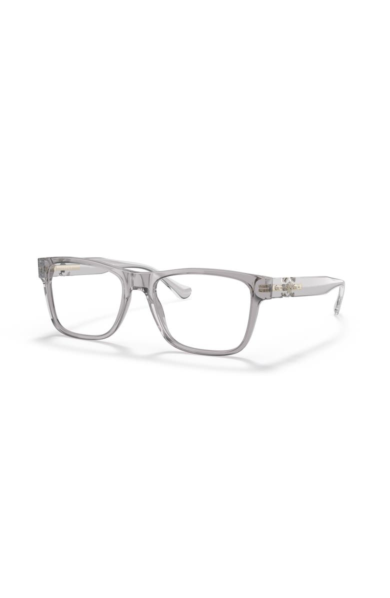 Versace 57mm Rectangle optical glasses, Main, color, Grey