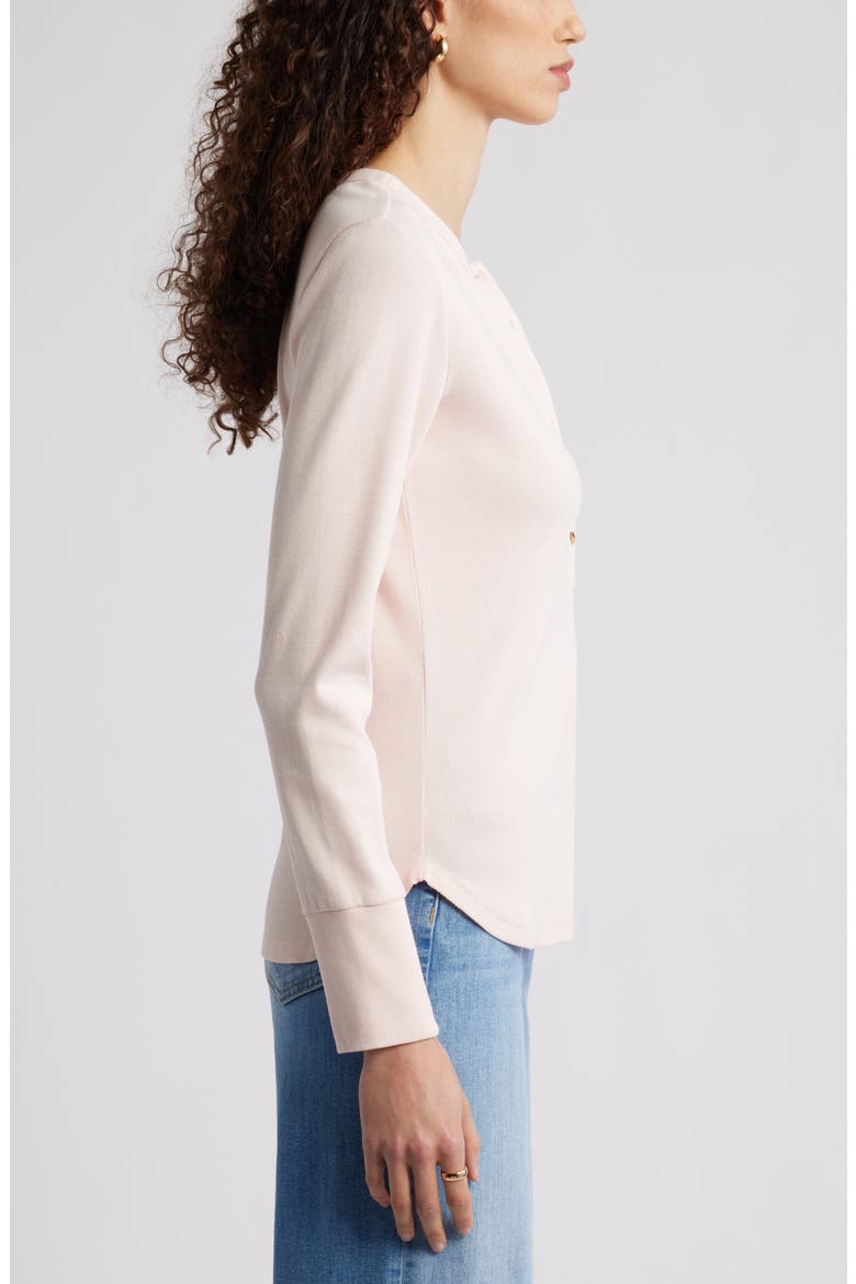 Rib Henley, Alternate, color, PINK FRESCO