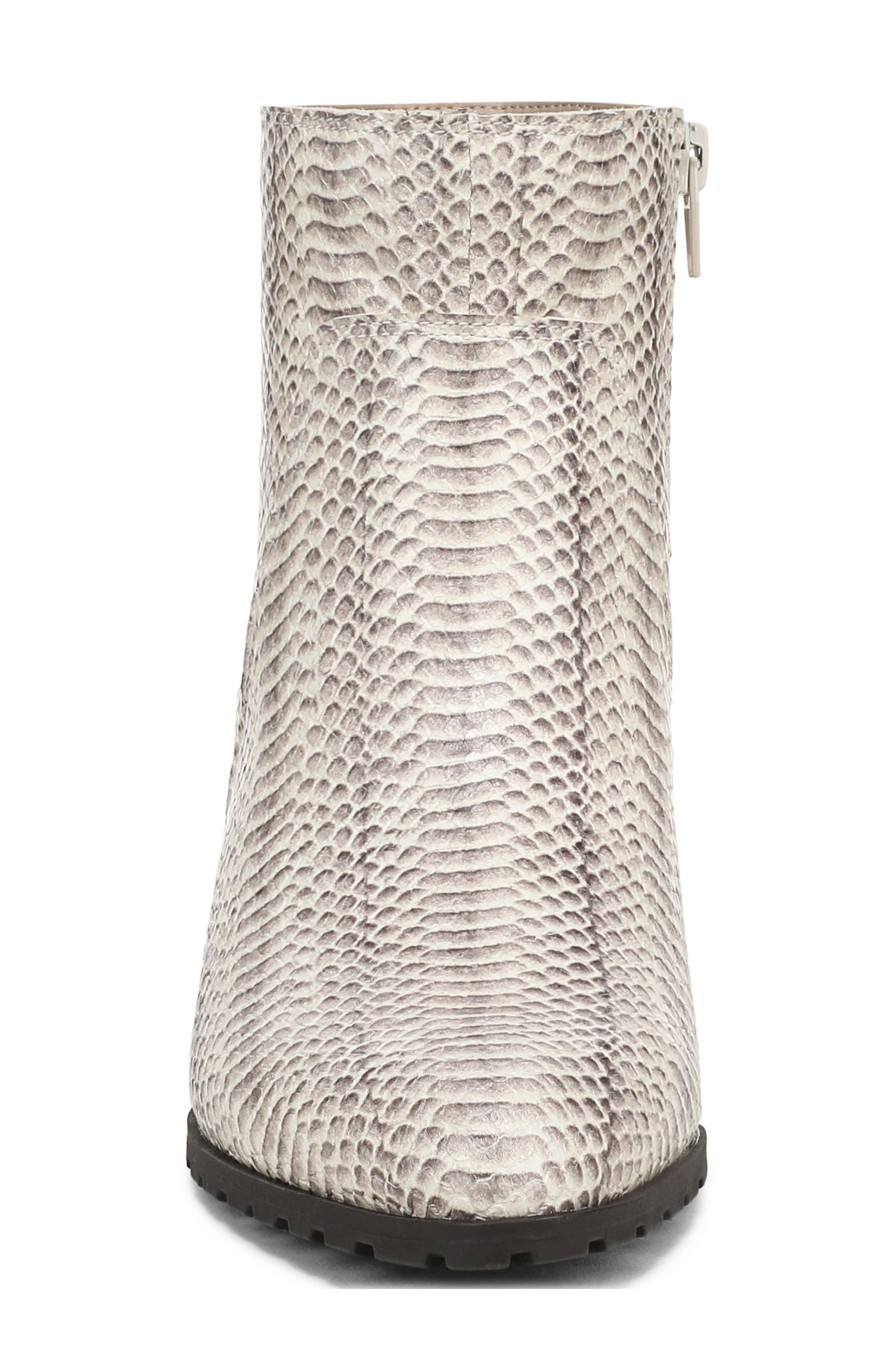Bianca Leather Bootie, Alternate, color, IVORY PYTHON EMBOSSED LEATHER
