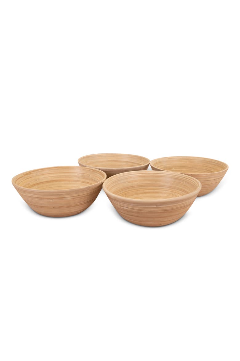 Salad Bowl Set, 8 Inch x 4, Main, color, Natural