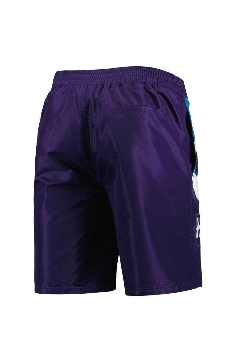 G-III SPORTS BY CARL BANKS Men's G-III Sports by Carl Banks Purple Charlotte Hornets Sea Wind Swim Trunks, Alternate, color, 