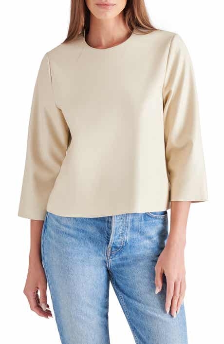 Steve Madden Dee Faux Leather Top