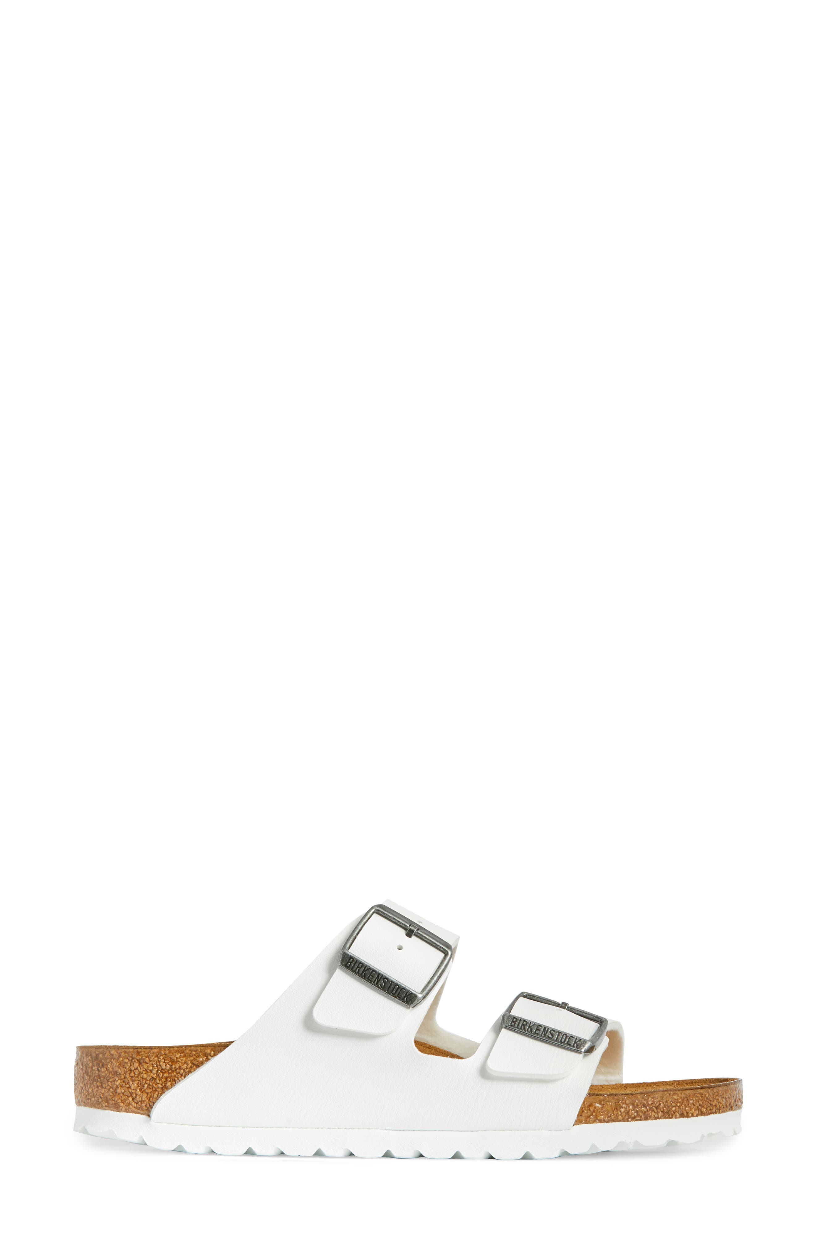 Arizona Birko-Flor Slide Sandal, Alternate, color, WHITE SYNTHETIC LEATHER