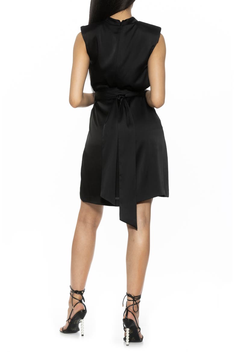 Brixton Mock Neck Sleeveless Shift Dress, Alternate, color, BLACK