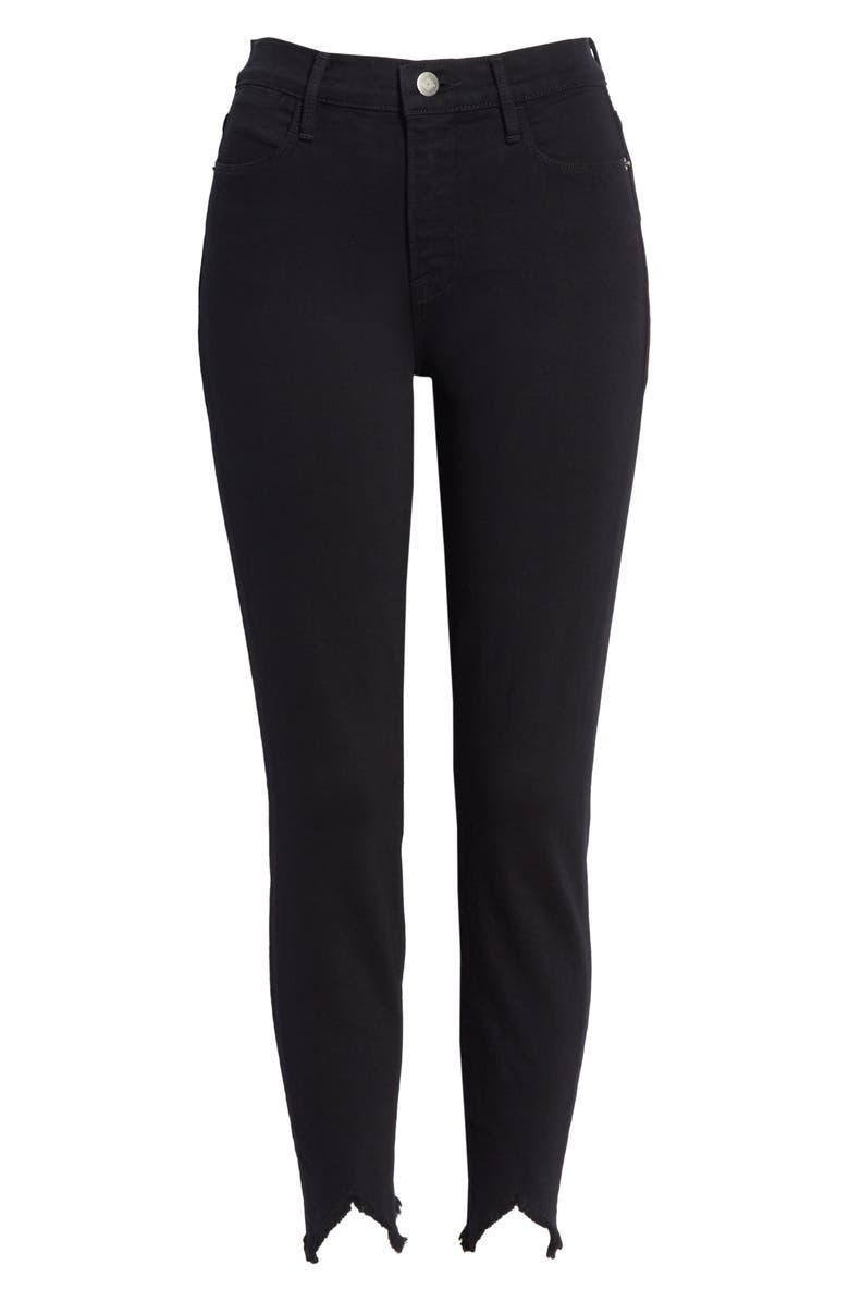 FRAME Le Sylvie High Waist Ankle Raw Hem Straight Leg Jeans, Alternate, color,