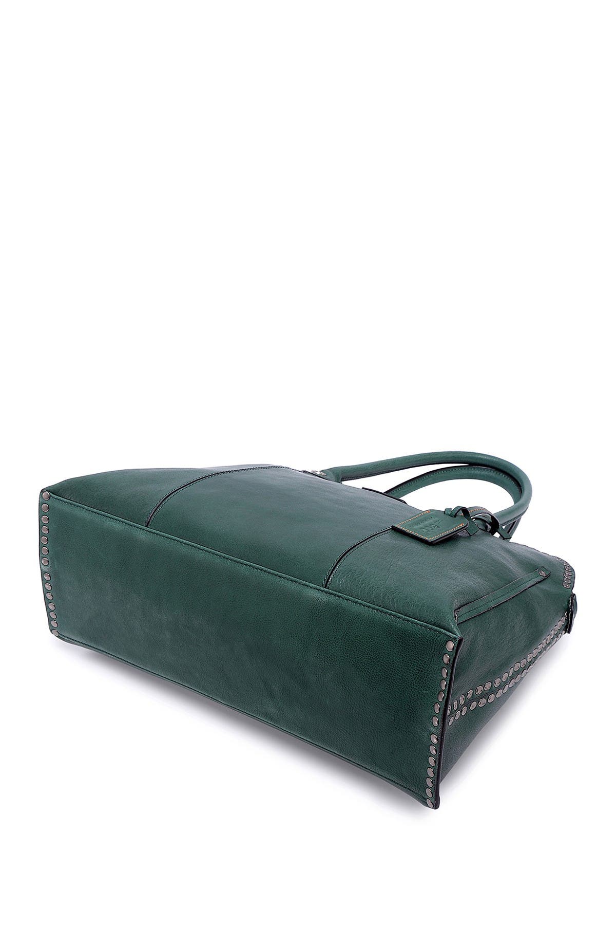 Soul Stud Leather Satchel Bag, Alternate, color, KALE