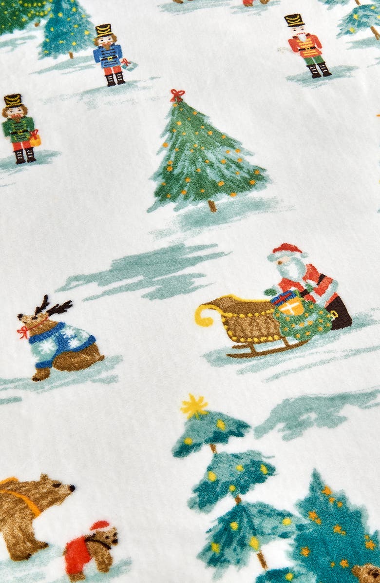 Woven & Weft Holiday Theme Reversible Faux Shearling Throw Blanket, Alternate, color, 