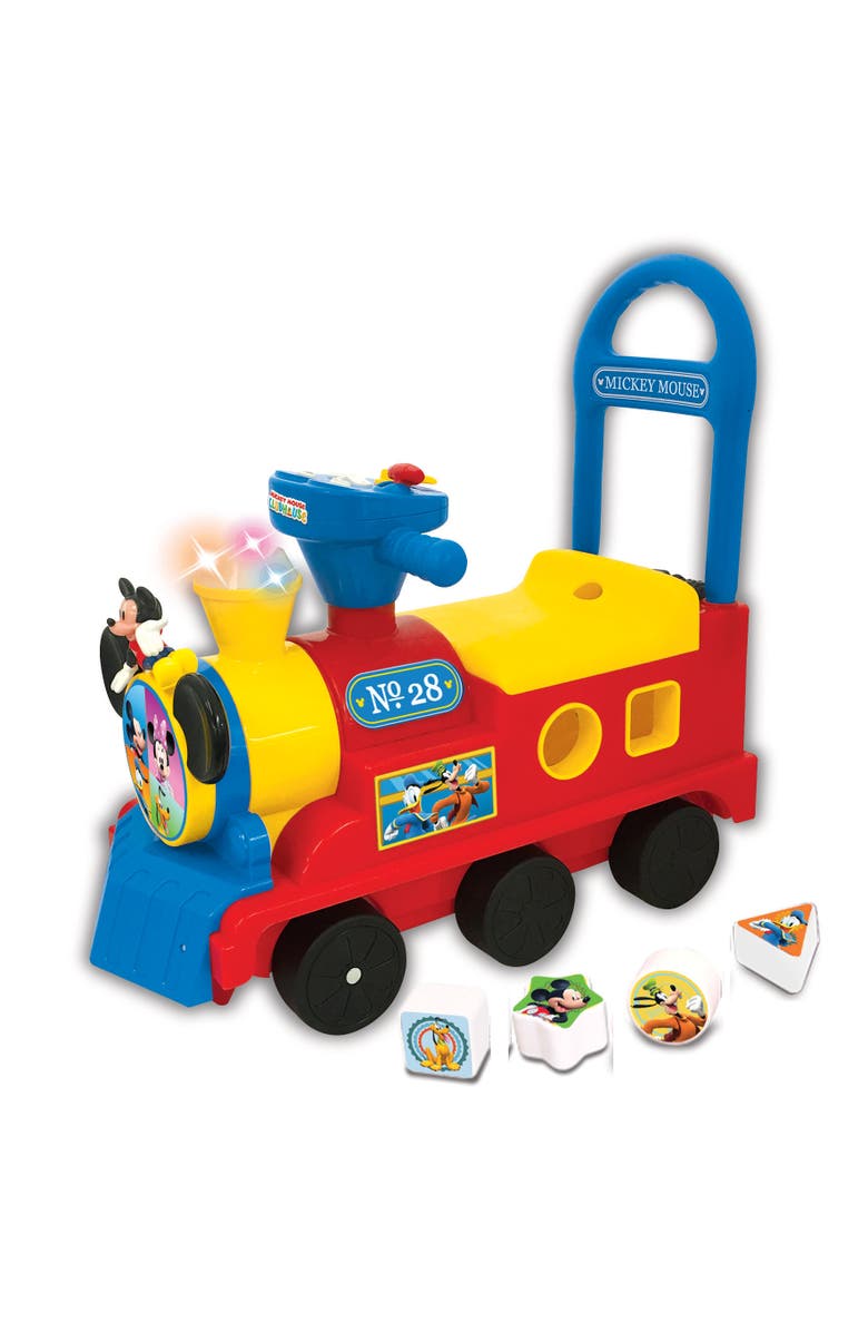 Kiddieland Disney Mickey Mouse Clubhouse Play N' Sort Activity Train Rideon, Main, color, Multicolored
