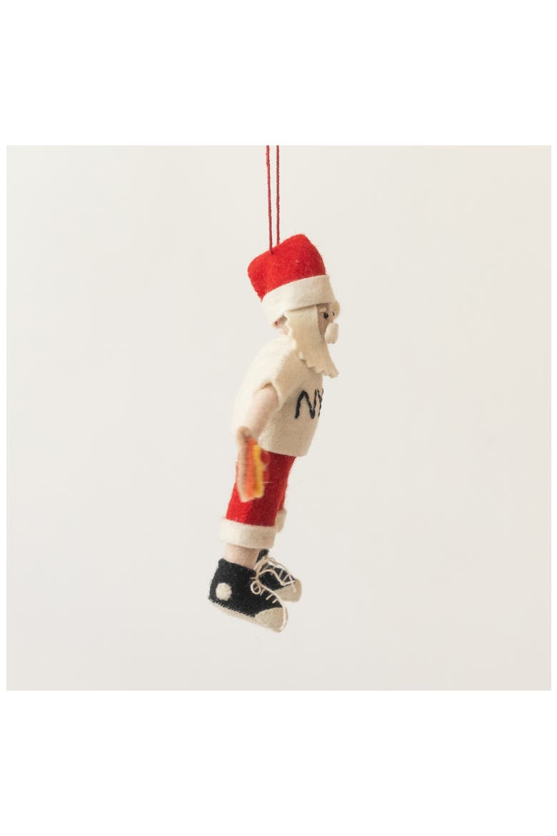 NYC Santa Ornament, Alternate, color, RED