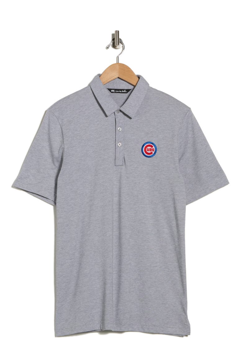 The Zinna Chicago Cubs Polo, Alternate, color, HEATHER GREY