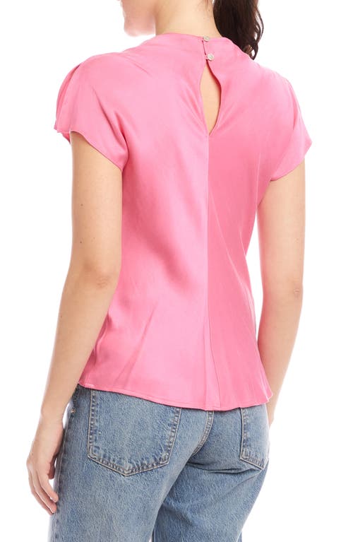 Fifteen Twenty Emmeline Drape Neck Top In Pink