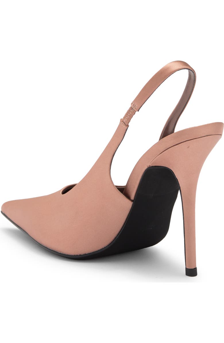 Jeffrey Campbell Surpass Slingback Pointed Toe Pump, Alternate, color, Brown Satin