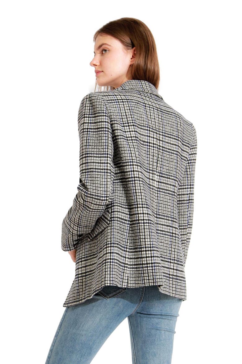 Piccadilly Wool Blend Plaid Blazer, Alternate, color, Grey