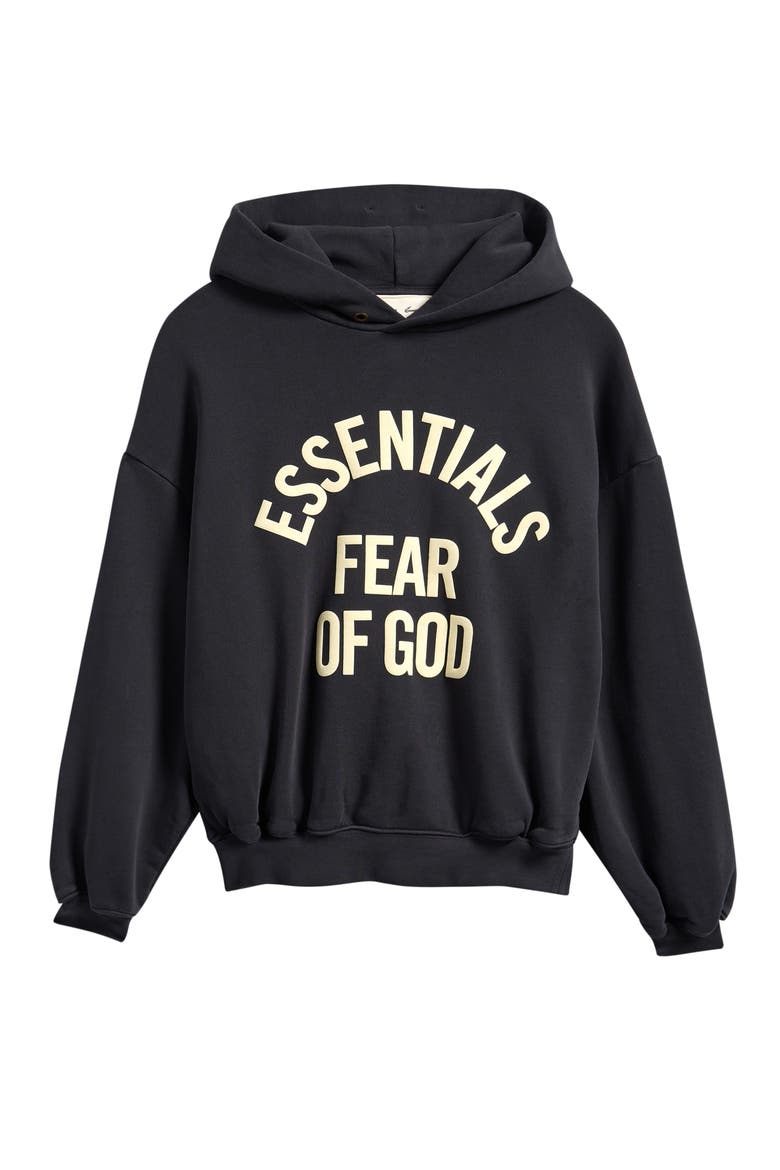 Kids' '90s Campus Logo Graphic Hoodie, Main, color, FADED BLACK