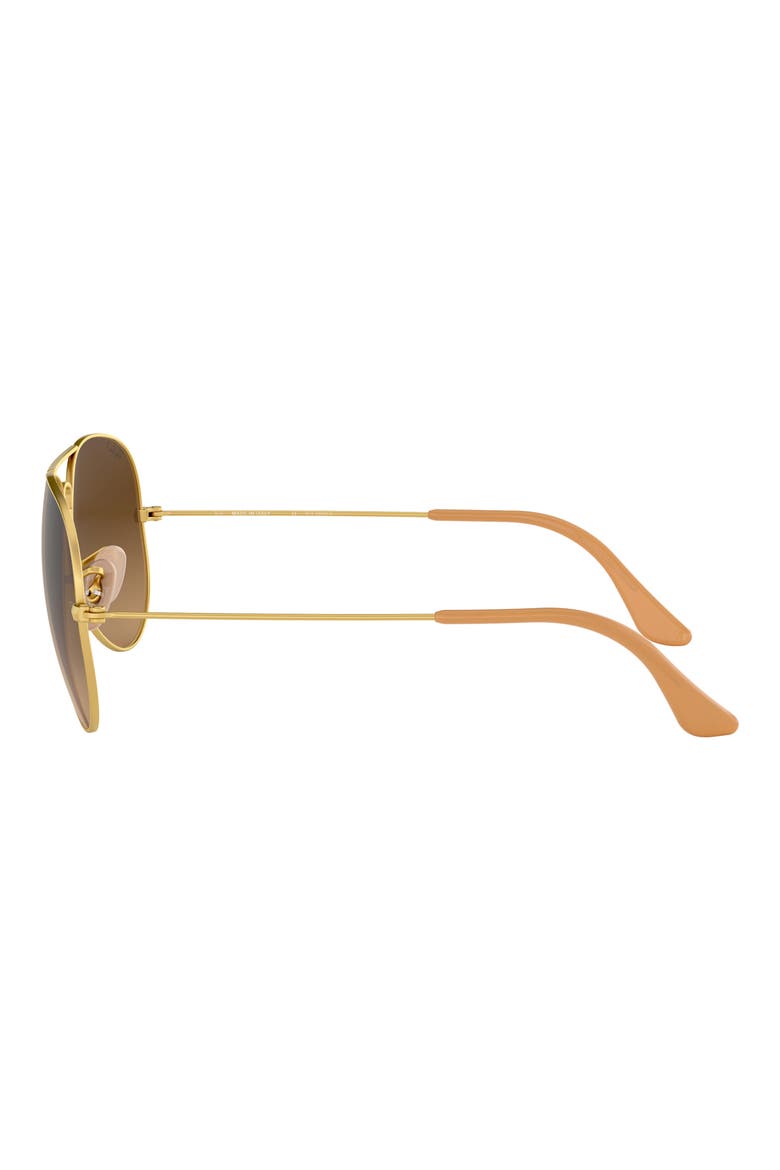 58mm Polarized Pilot Sunglasses, Alternate, color, MATTE ARISTA / BROWN GRADIENT